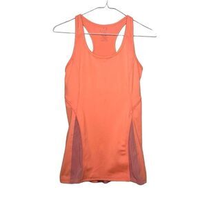 Kyodan Scoop Neck Racerback Mesh Panel Athletic Workout Tank Top Orange Pink XS